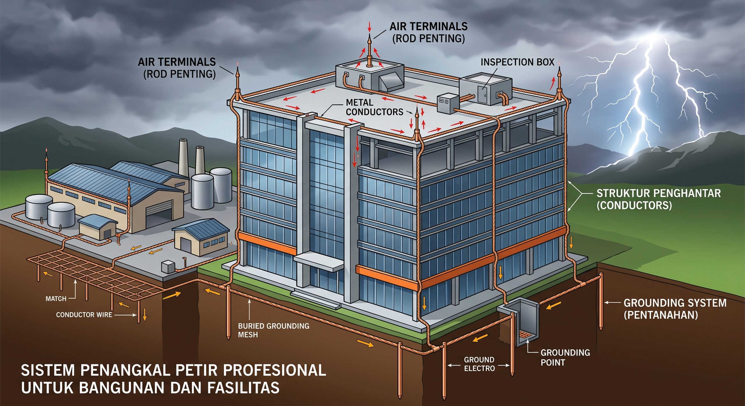 Sistem Penangkal Petir Profesional